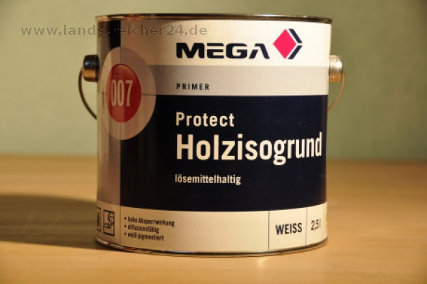 Mega Protect 007 Holz Isogrund 2,5 Ltr. Weiss